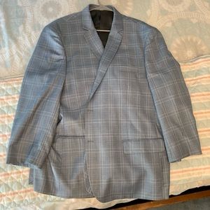Karako Blue Men's Plaid Blazer Sport Coat Jacket 54R